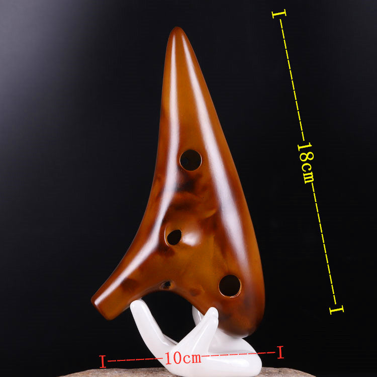 Alto C key AC straw smoked 12 hole ocarina