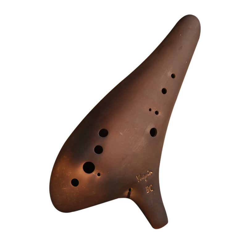 Dirty Bisque - 12 Hole Ocarina Bass C