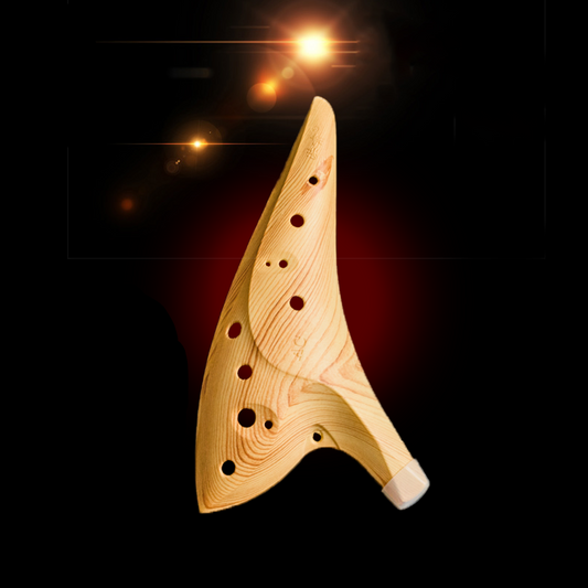 12 Hole AC Tone Resin Ocarina in Wood Grain Design