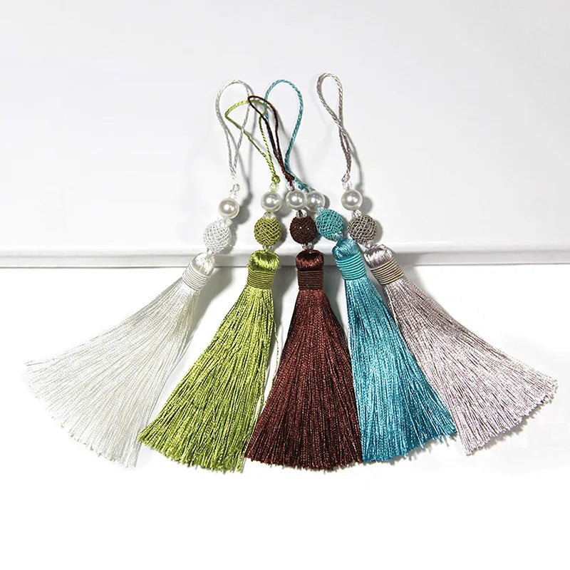 1Pc Beaded Fringe Trim 25cm Handmade Tassels Key Accessories for Jewelry DIY Bag Earrings Making  Home Living Room Decorative