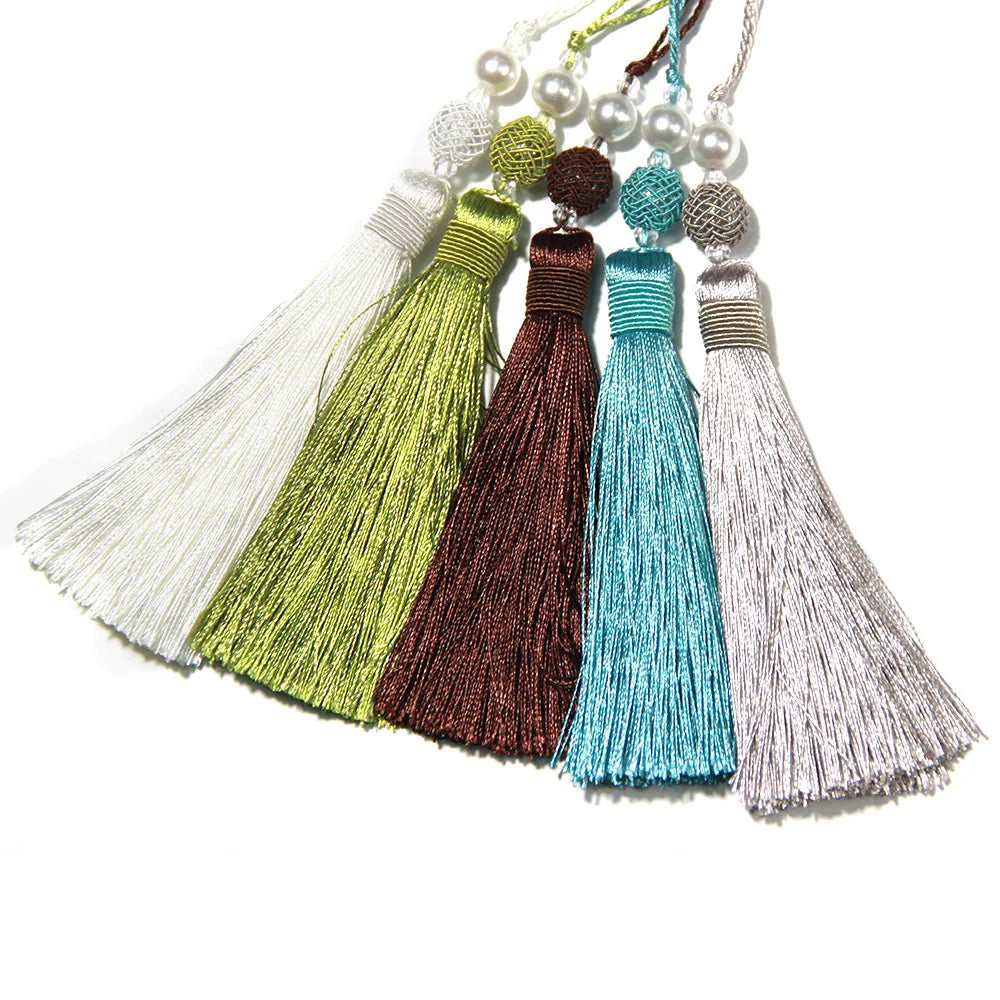 1Pc Beaded Fringe Trim 25cm Handmade Tassels Key Accessories for Jewelry DIY Bag Earrings Making  Home Living Room Decorative