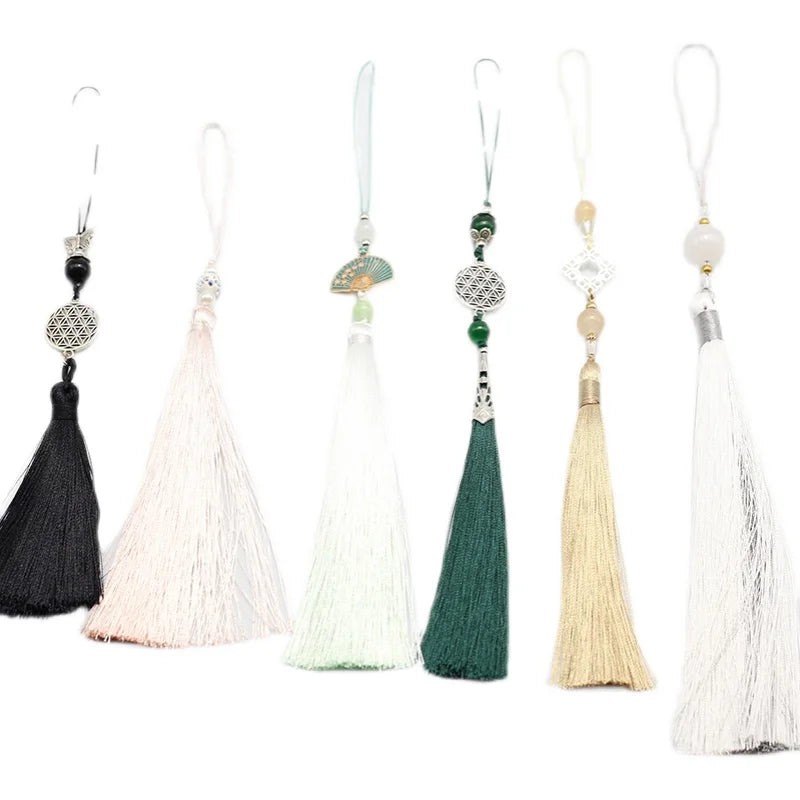 20-28cm Hanging Rope Silk Tassel Fringe Chinese style  Hooks Pendant Jewelry Making Finding Supplies Accessories